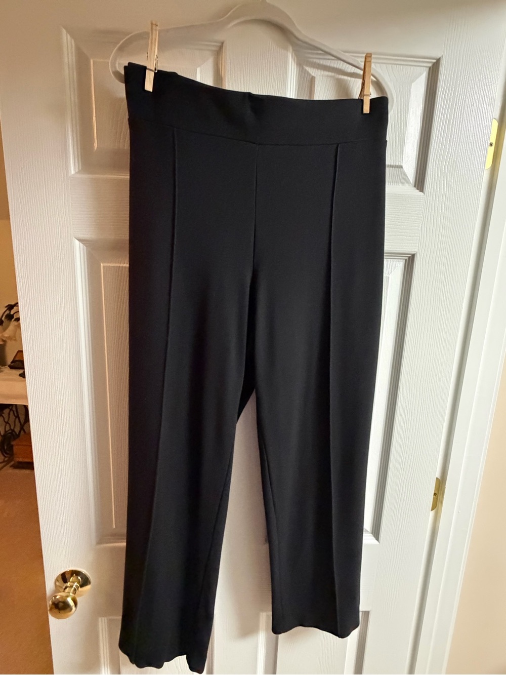 Jones New York Black Wide-Leg Pull-On Trousers